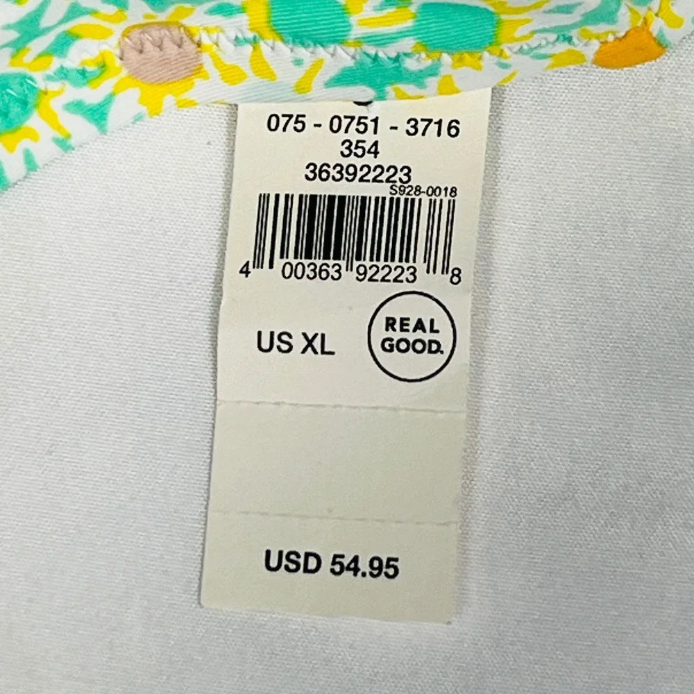 Aerie Real Good Daisy Floral Cutout One Piece Swimsuit XL Green Yellow White NWT
